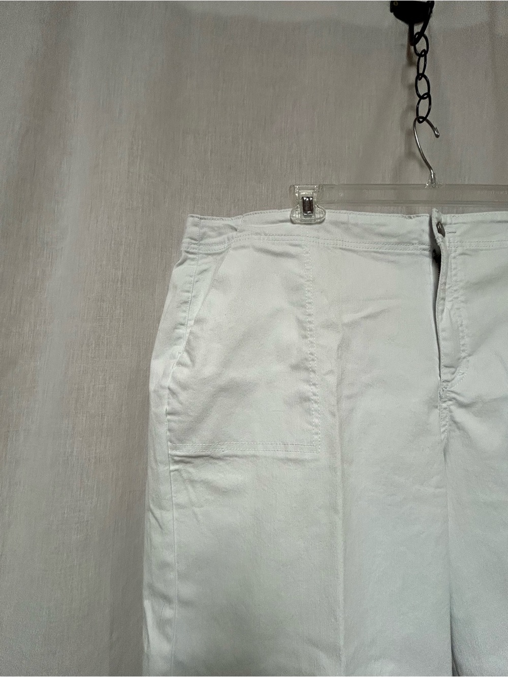 White denim twill women’s jeans size 22W wide leg NWT - Picture 4 of 7